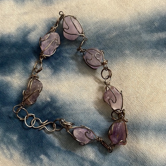 Beach wear stone necklace with earnings and bracelet - Picture 4 of 5